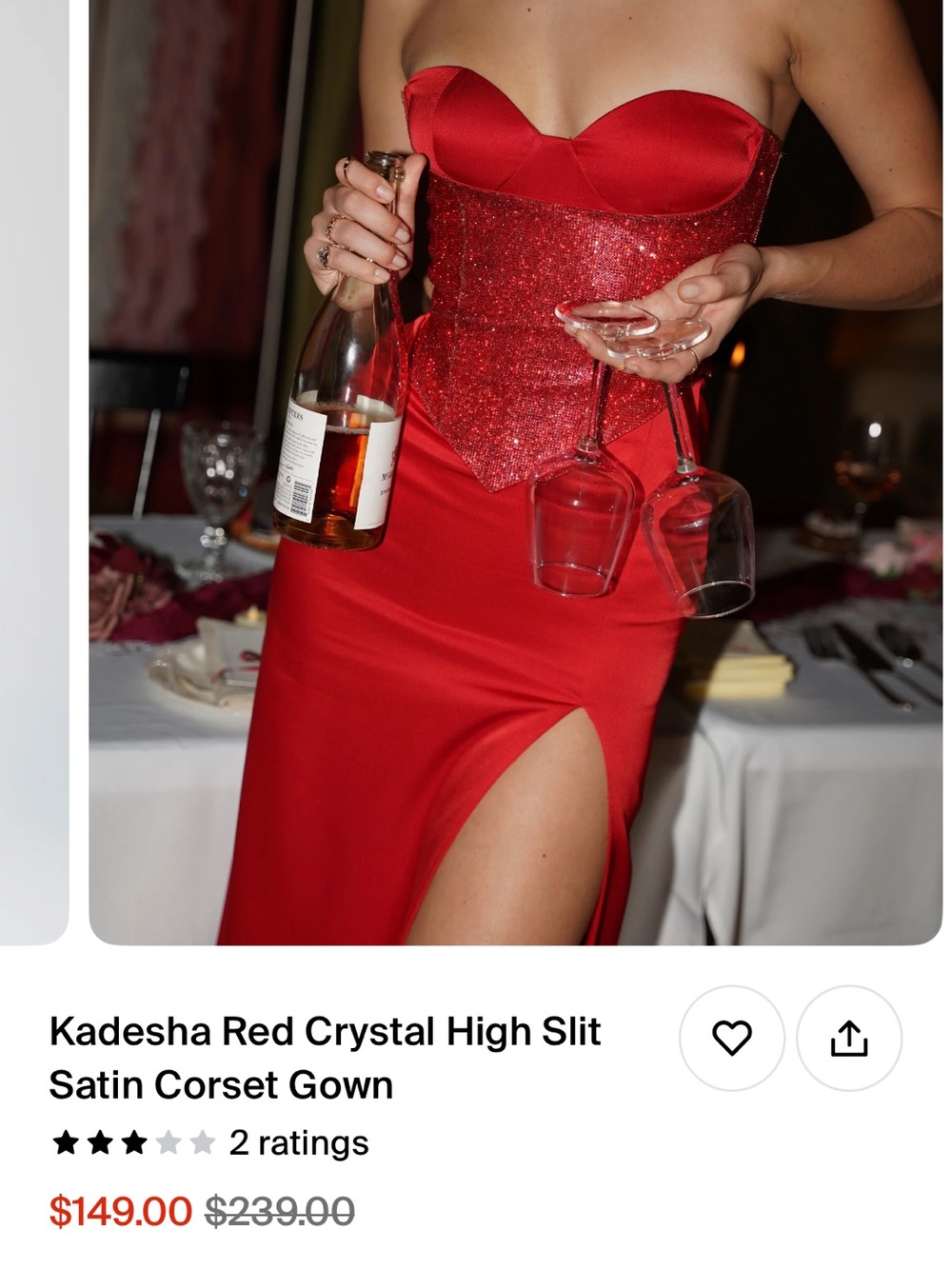 Miss circle red gown